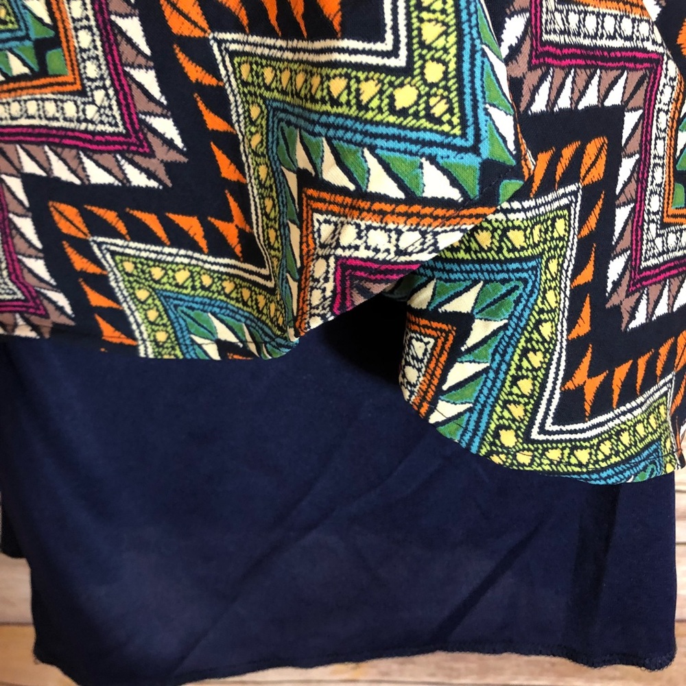 Blue Rain Aztec print dress. - Picture 4 of 5